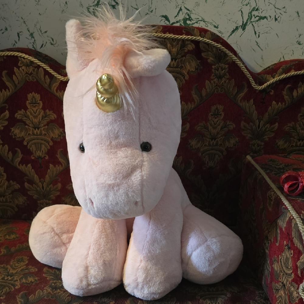 Animal Adventures Jumbo Pink Plush Unicorn Toy